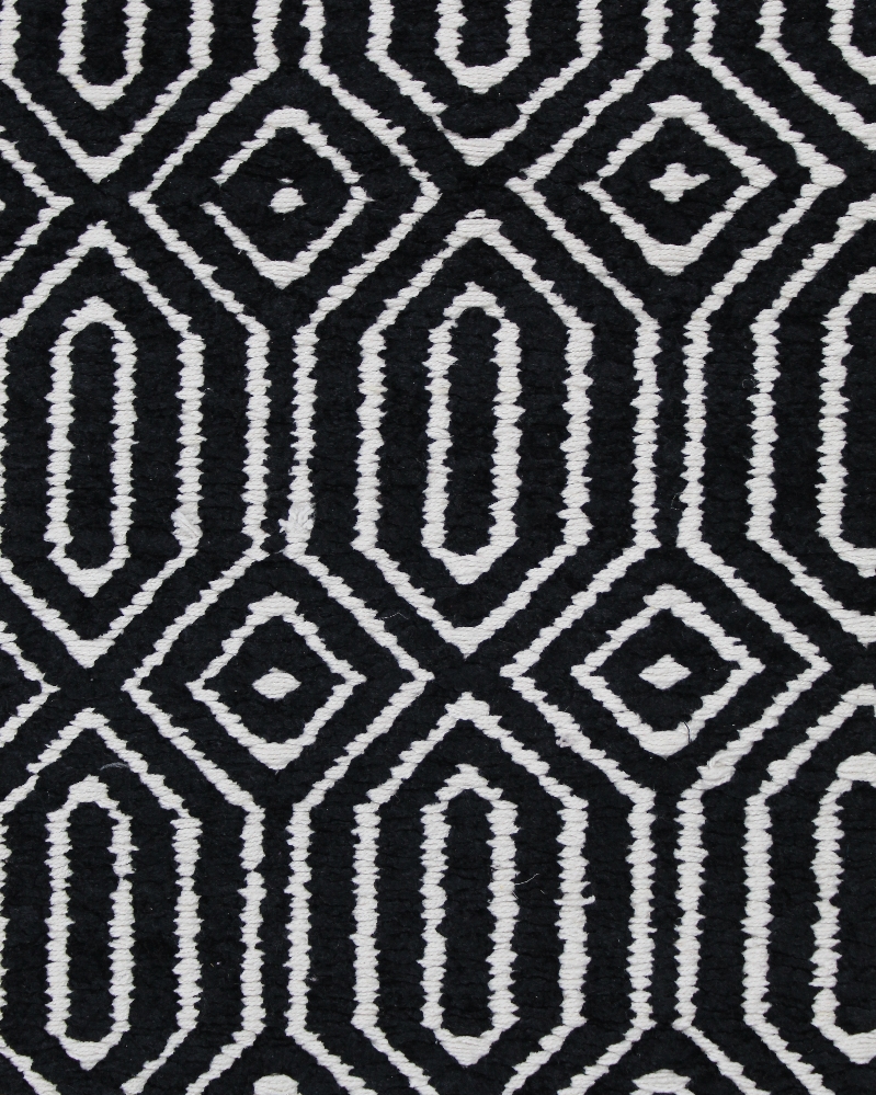 Hodka 5ft x 8ft Hand Woven Black & White Modern Cotton Rug Azara Home