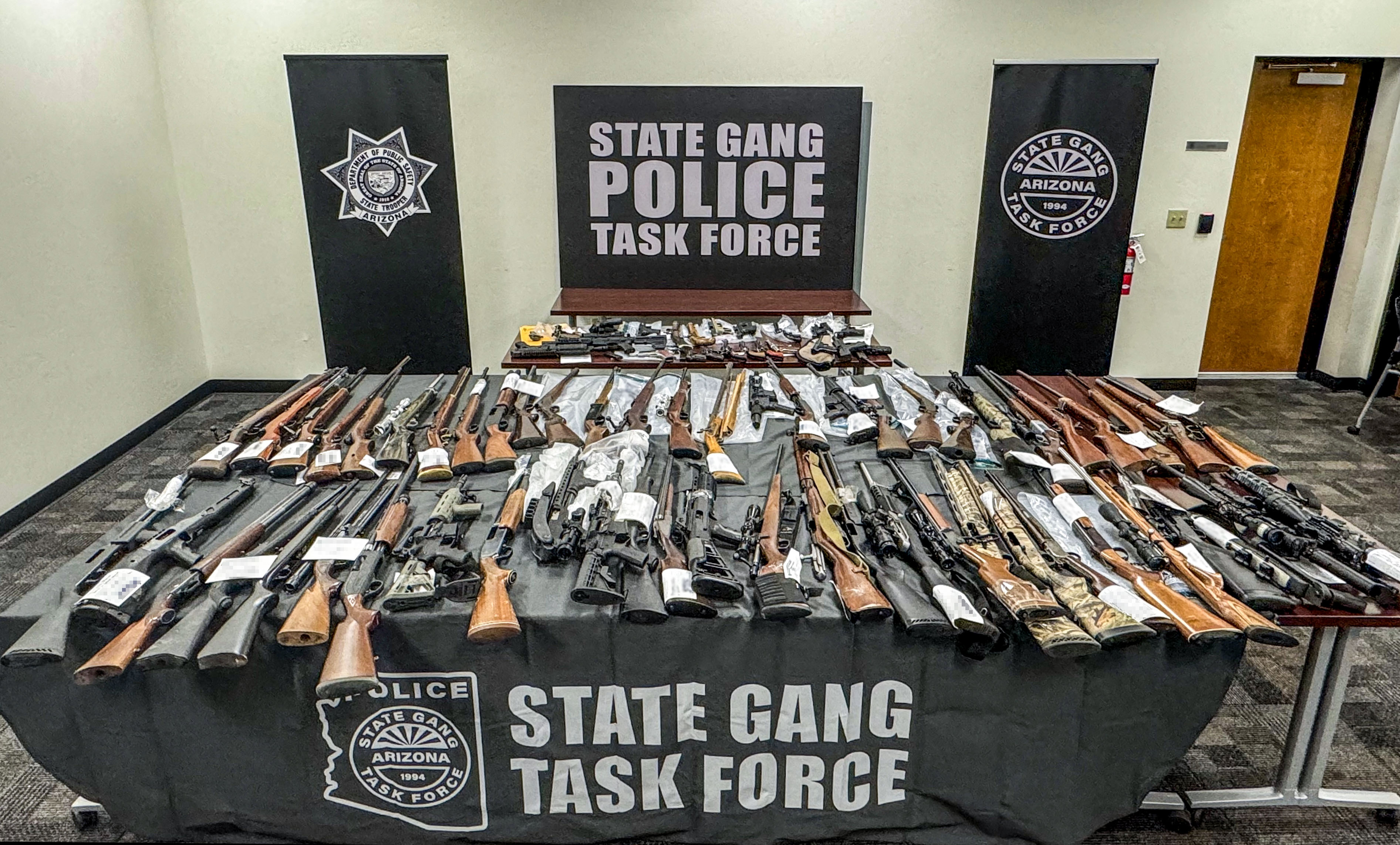 State Gang Task Force Detectives Seize 80 Firearms, Drugs Following