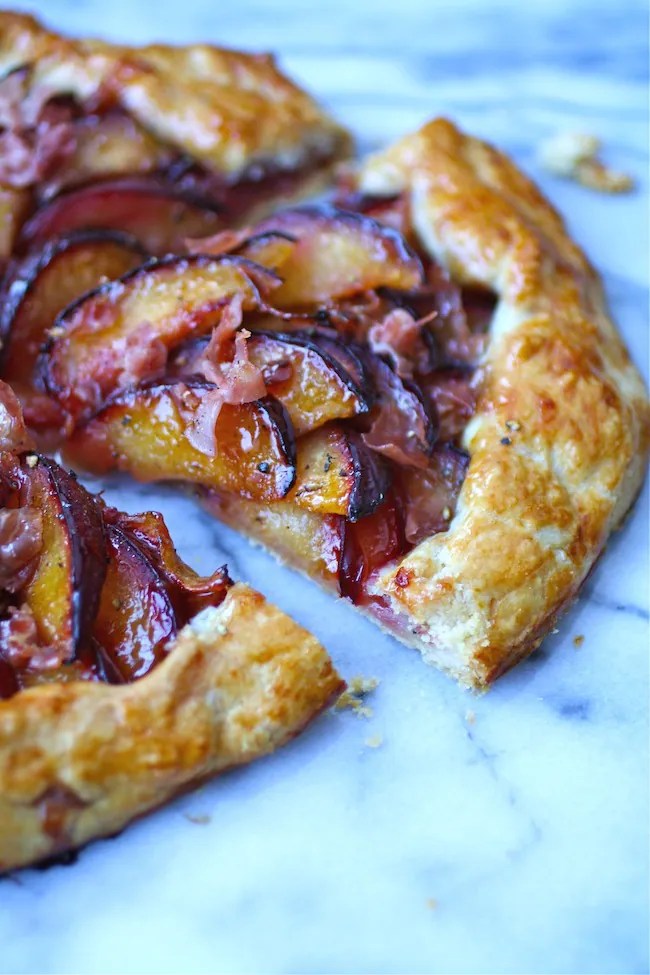 Sweet and Savory Plum and Prosciutto Galette
