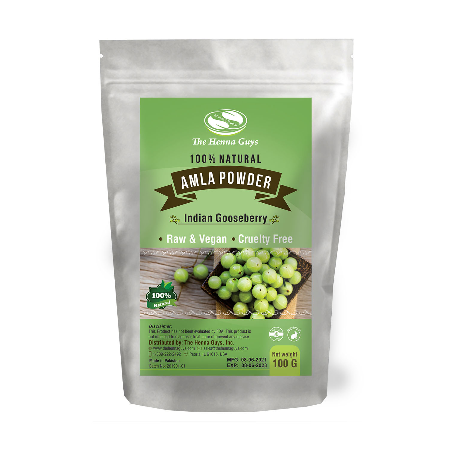 Amla Powder Perfect Hair Management and Growth AZ Organic Oils 100