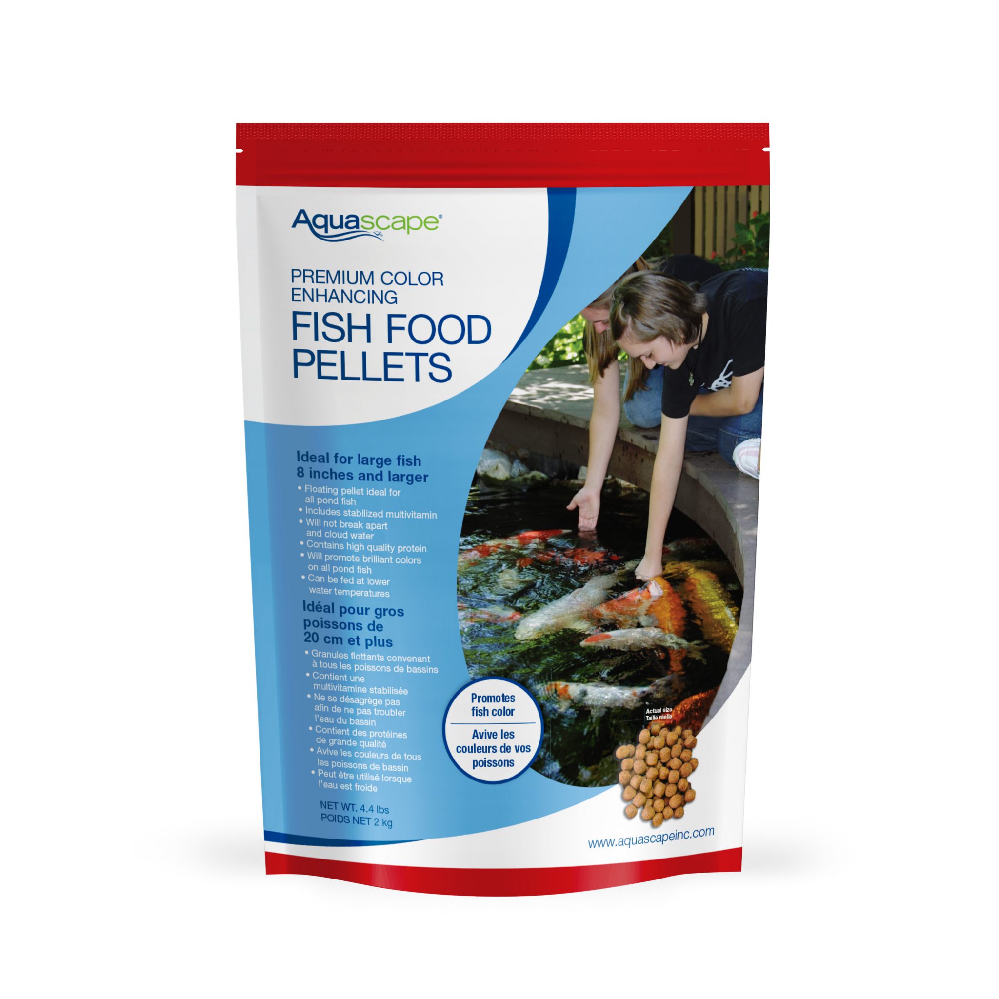 Aquascape Premium Color Enhancing Fish Foods Large Pellets 4.4 lbs