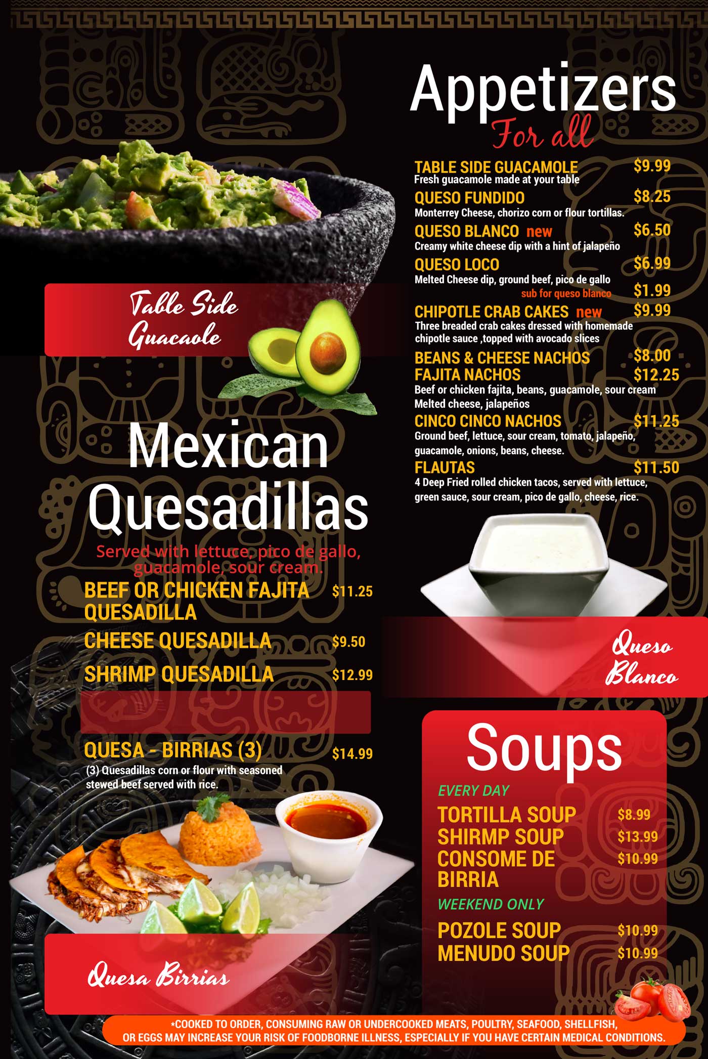 Our Menu Azteca
