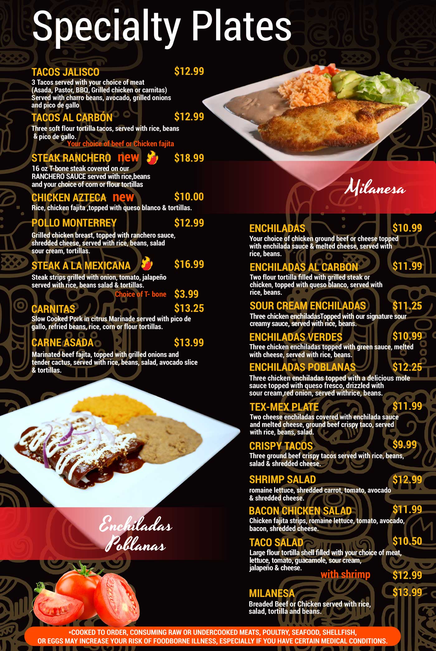 Our Menu Azteca