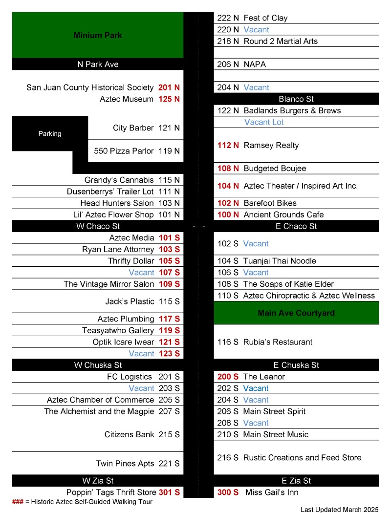 Aztec NM, Historic Downtown