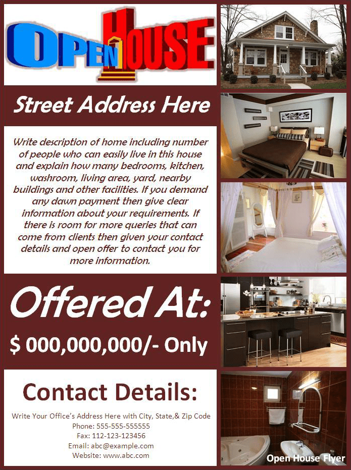 House For Rent Flyer Template Free Professional Sample Template