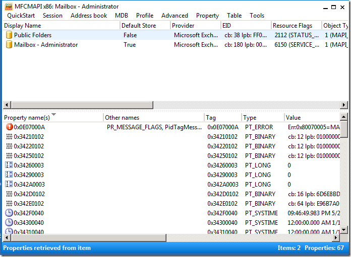 How to Use MFCMapi in Exchange 2010 Server itself