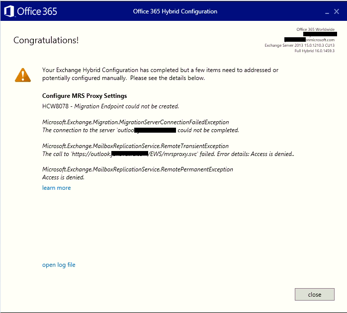 Office 365 Hybrid Configuration Wizard Step by Step