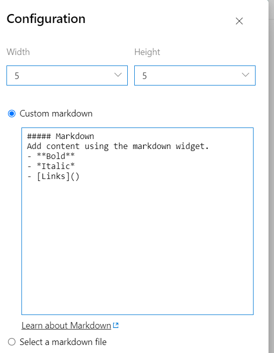Markdown in Azure DevOps Dashboard