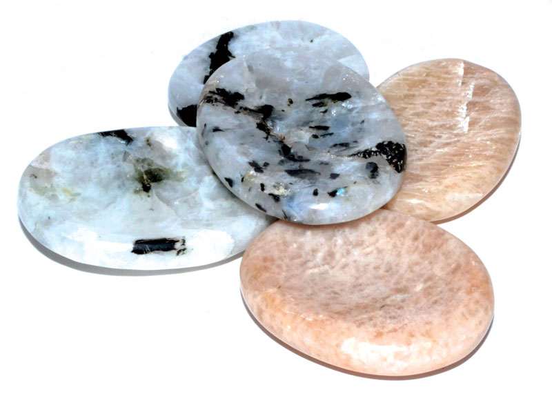 Moonstone worry stoneAzuregreen