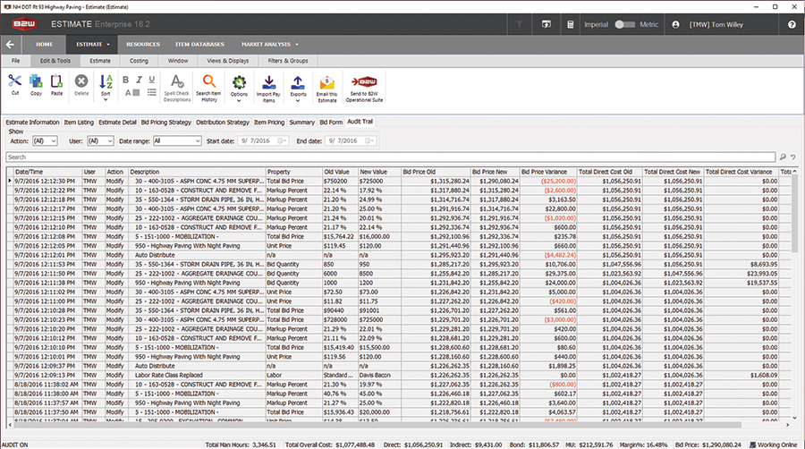 Construction Estimating and Bidding Software B2W Software