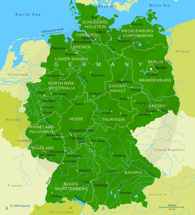 Map Of Netherlands And Germany Map Of Germany
