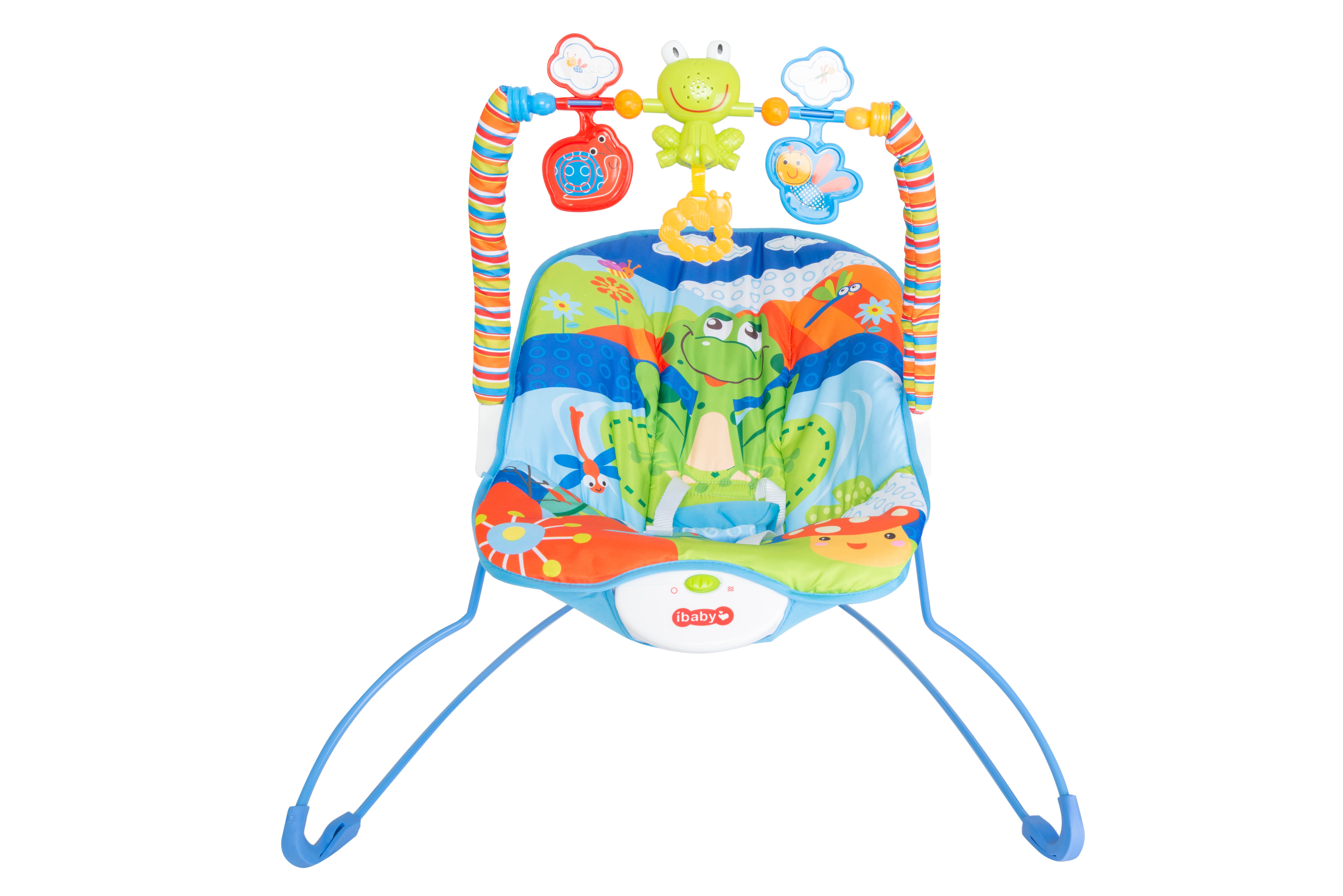 Baby Chair With Vibration and Music Sky Blue Cuteably Baby Bouncers