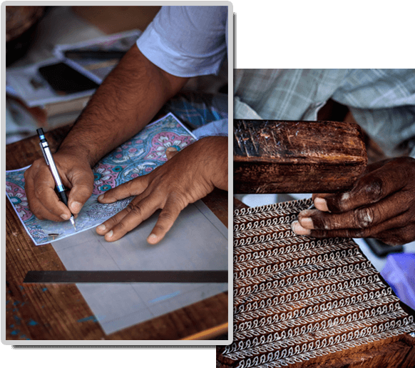 Block Printing Baby Peppers