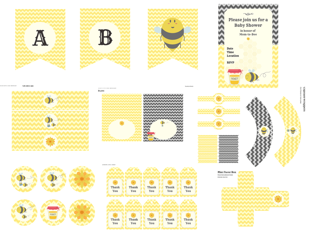 FREE MommytoBEE Baby Shower Printable Baby Shower Ideas 4U