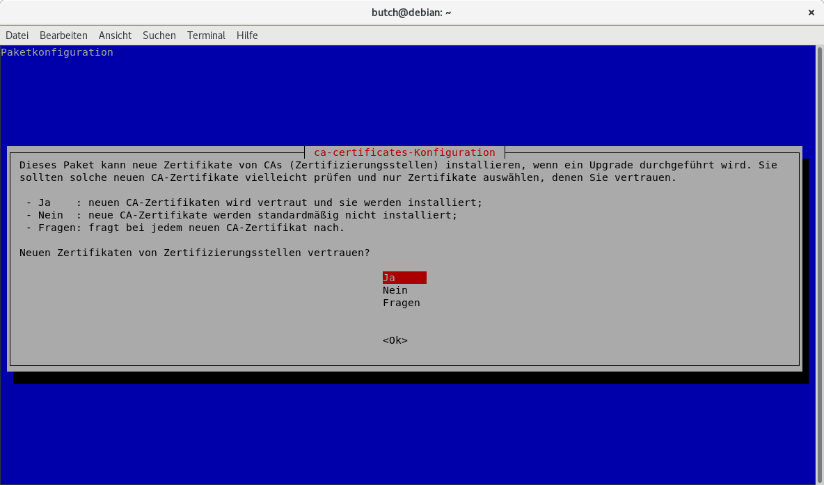 Linux mit eigenen SSL Zertifikaten (ROOT CA installieren) bachmannlan.de
