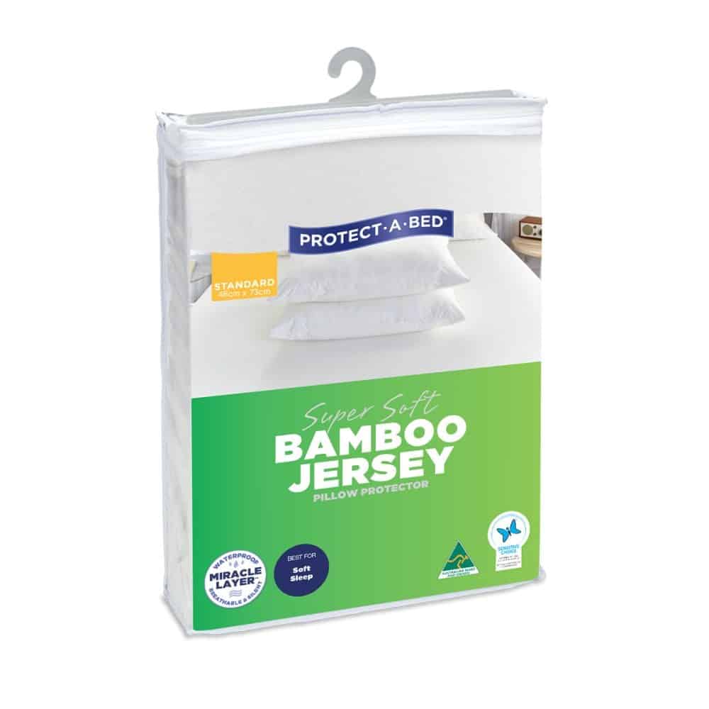ProtectABed Bamboo Jersey Pillow Protector Back and Neck