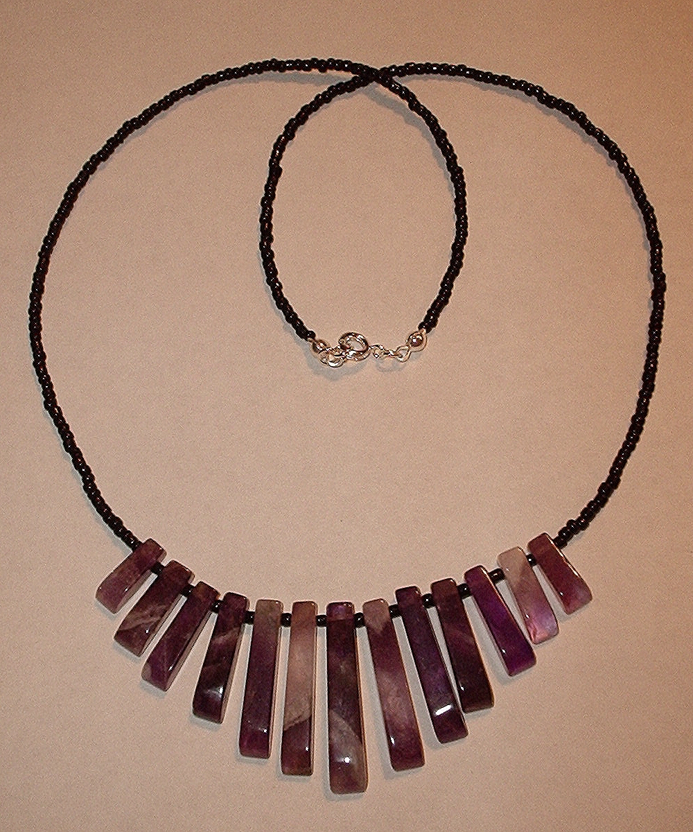 Gemstone Fan Necklaces