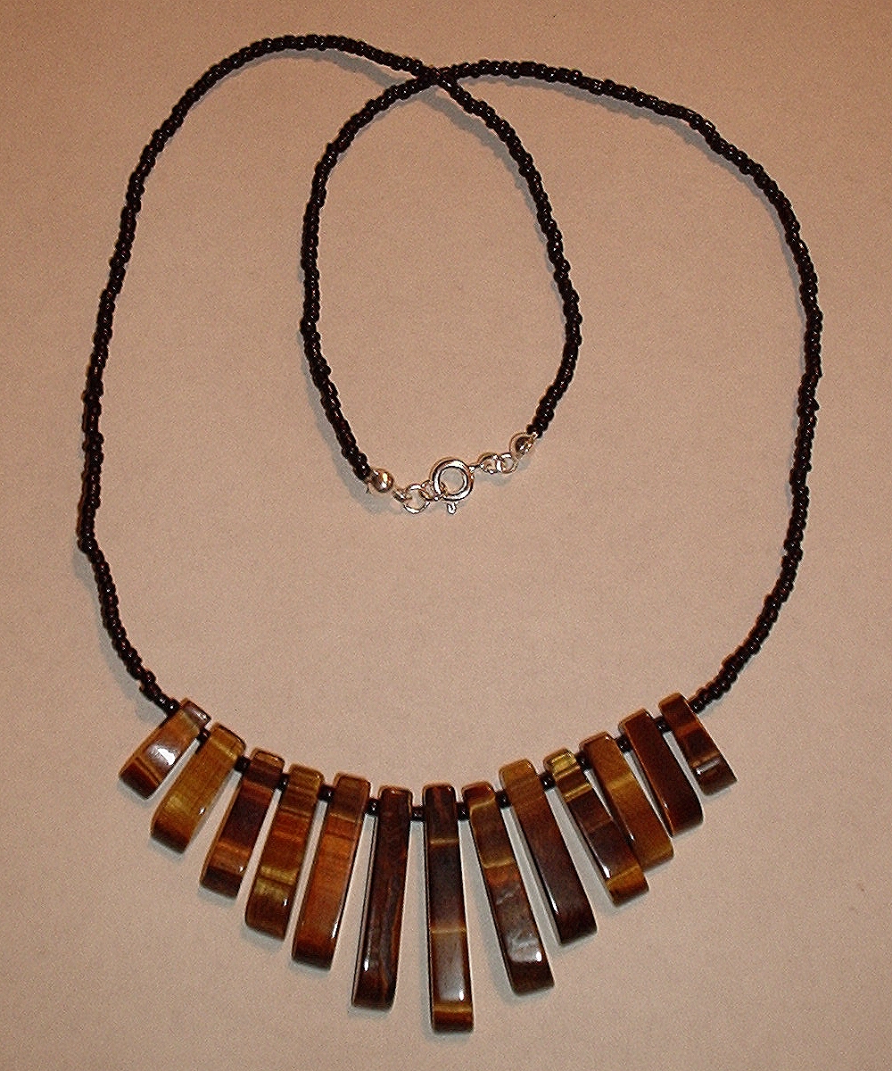 Gemstone Fan Necklaces