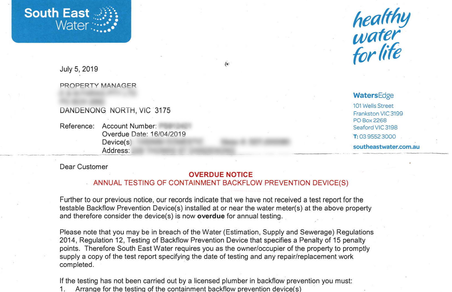 Compliance with Victorian Backflow Testing Regulations Backflow Prevent