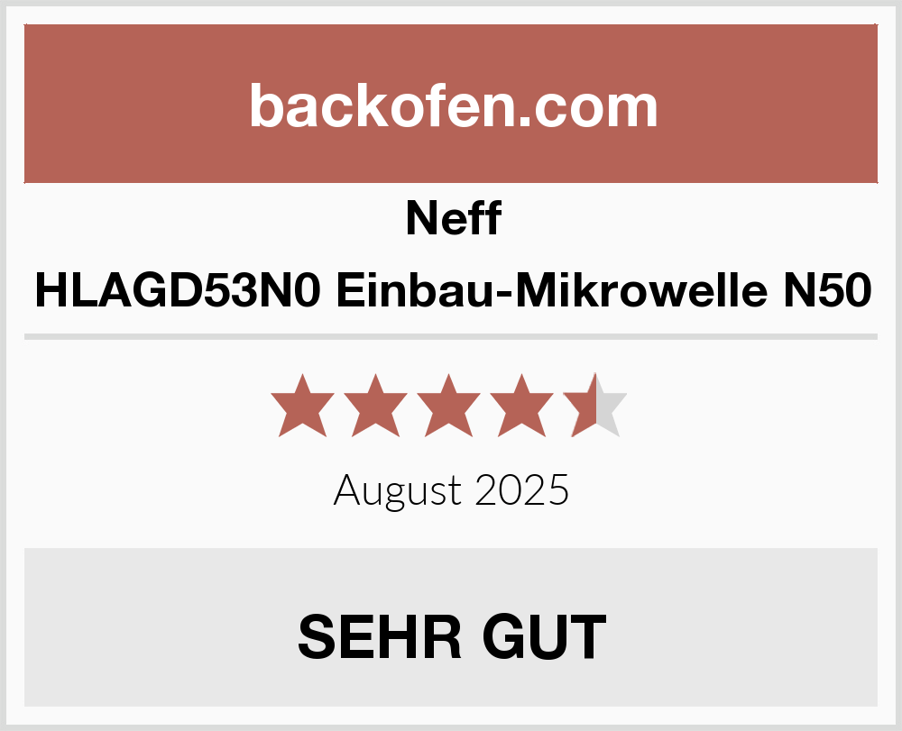 Neff HLAGD53N0 EinbauMikrowelle N50 Backofen Test 2024