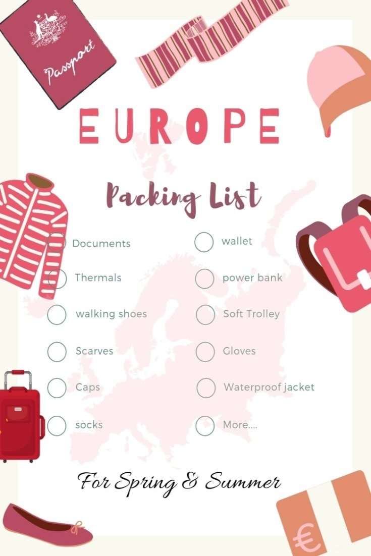 European Backpacking Trip Packing List Literacy Basics