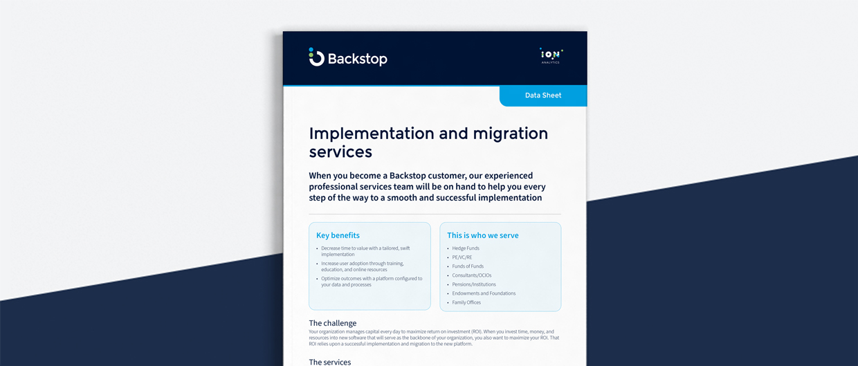 Implementation and Migration Data Services Backstop Solutions