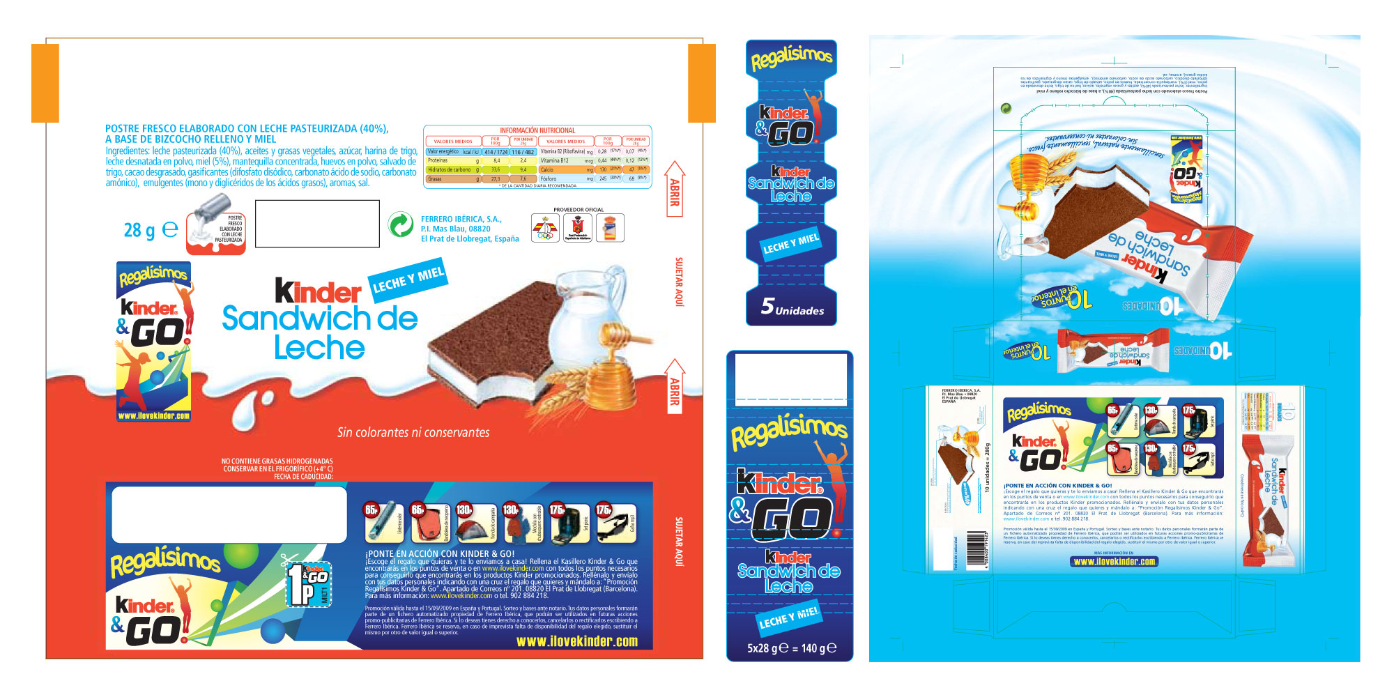 Kinder Chocolate packaging layout Back to Max