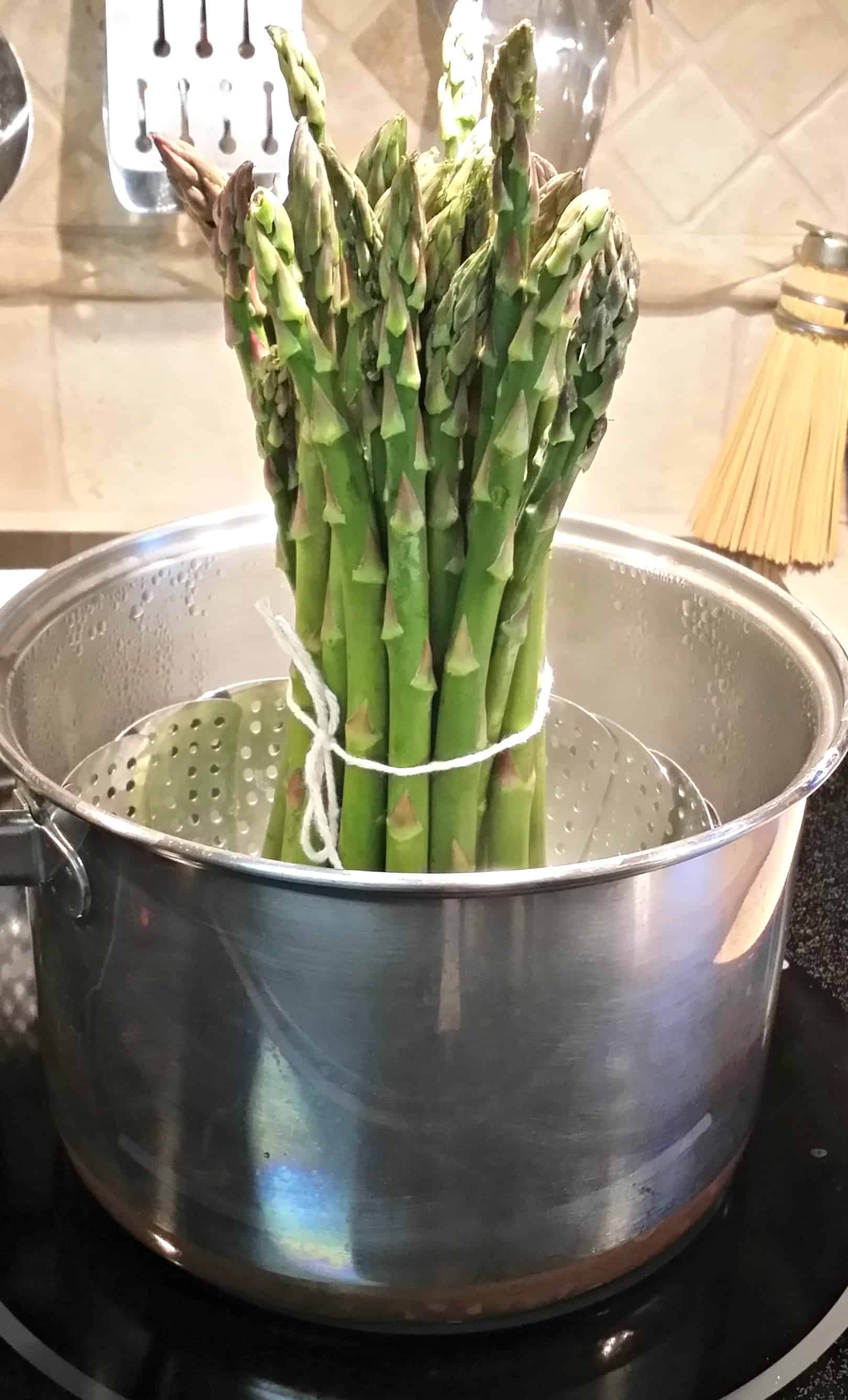 Steamed Asparagus with Balsamic Vinaigrette Back to Our Roots