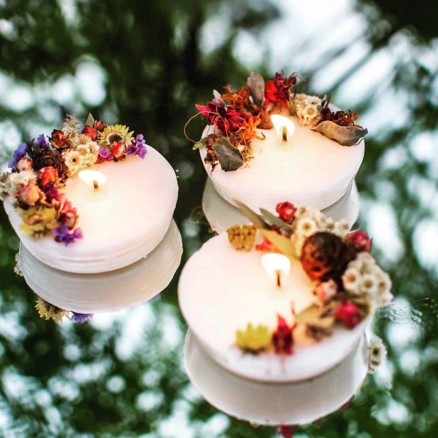 Natural Floating Candles Back 2 Roots