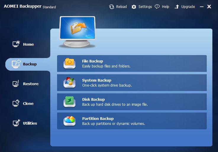 AOMEI Backupper Standard The Simplest Free PC Backup Software