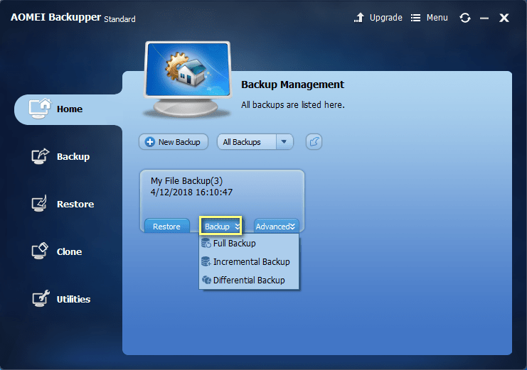 Incremental and Differential Backup