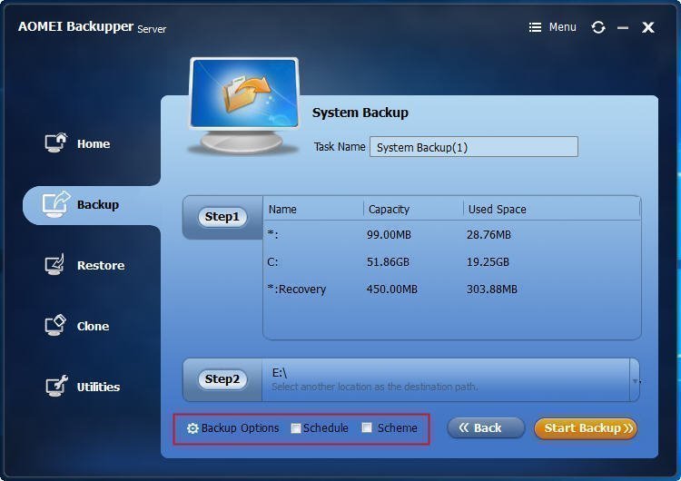 How to Backup C Drive in Windows 2016?