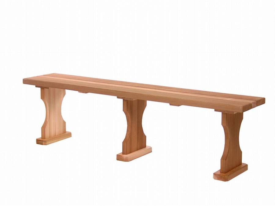 6 Foot Cedar Patio Bench Unassembled BB70U