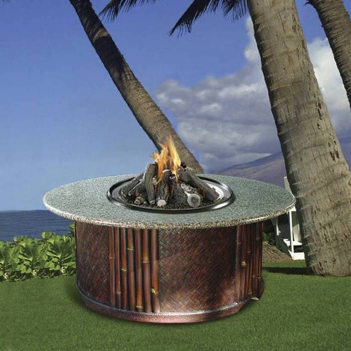 Tradewinds Outdoor Chat Height Gas Firepit TWCHATFP