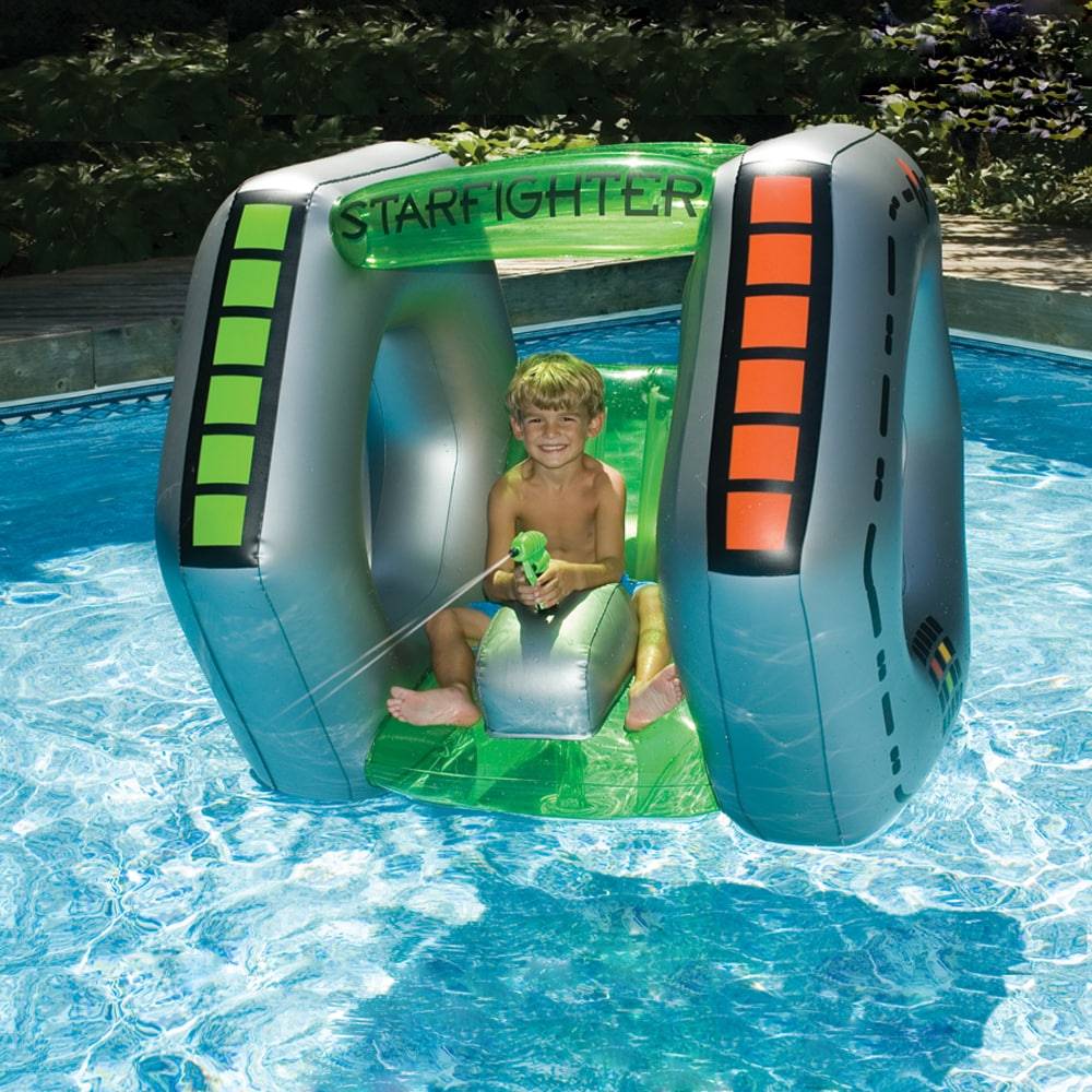 Starfighter Pool Float with Squirt Gun Inflatable Floats for Pools