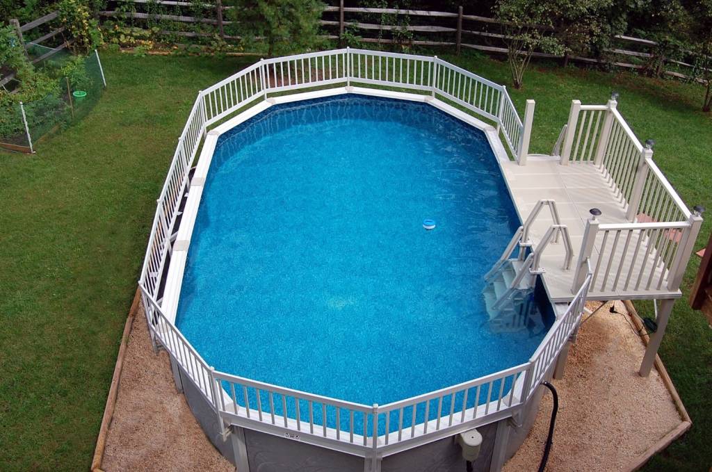 Deluxe In Pool 24 inch Resin Step Ladder for Above Ground Pool