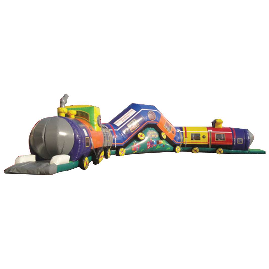 Inflatable Train Obstacle Course Backyard Inflatables