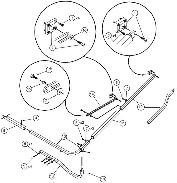 Hot Spring GlideRite® cover lifter replacement parts and diagram.