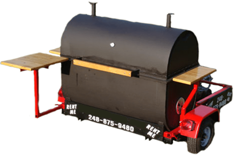 Menard Rotisserie MeatSmoker On Trailer