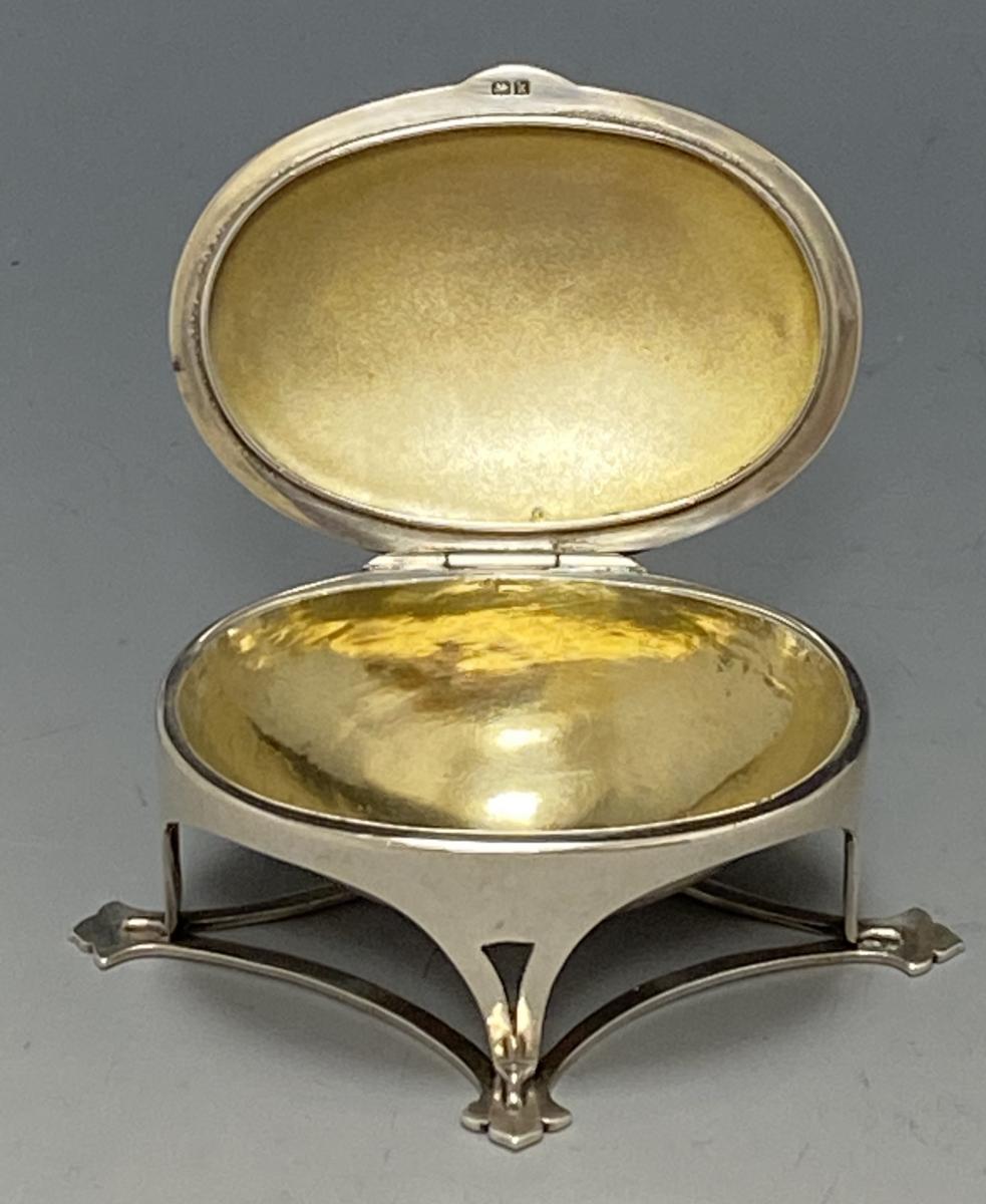 Art Nouveau Silver and Enamel Box 1909 Liberty and Company of Art Nouveau Silver and Enamel Box 1909 Liberty and Company of