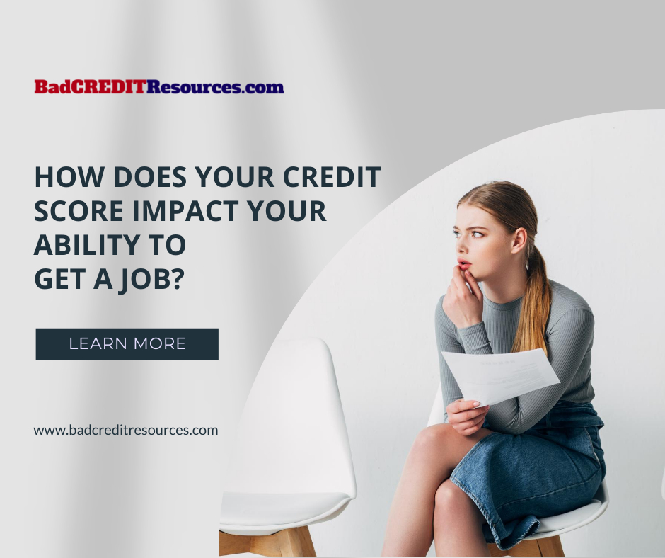 Can you get a job with bad credit