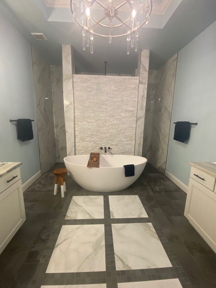 Gray 63" Freestanding Tub Model BW05L Stone Resin Badeloft USA