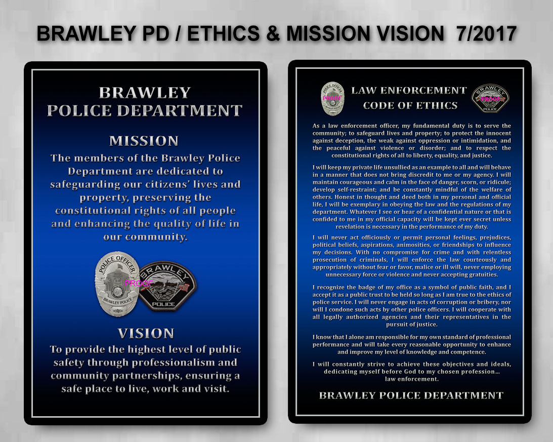 Ethics, Mission Statements, Core Values, Vision Statements