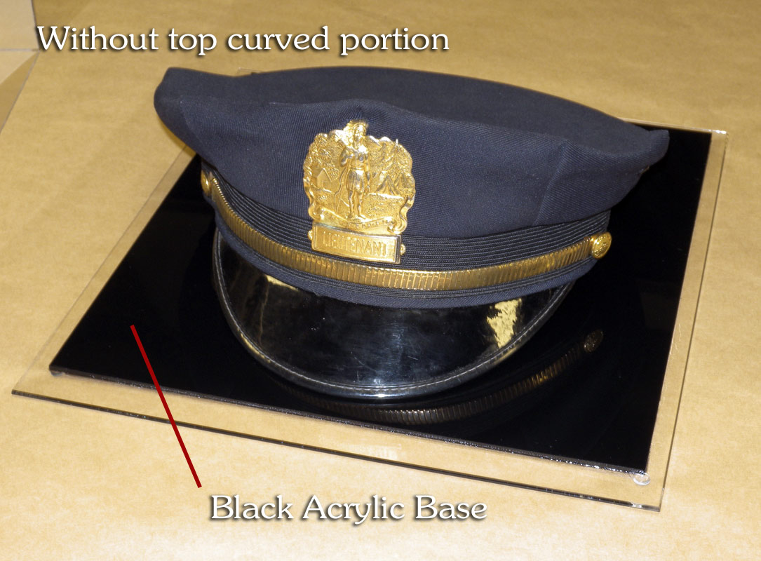 Acrylic Police and Fire Hatbox Display Case