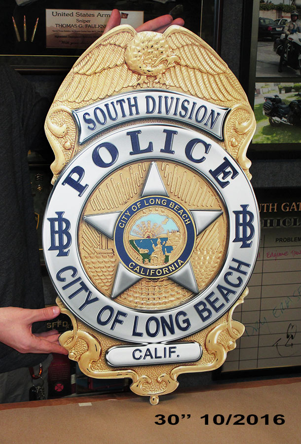 Long Beach PD Projects from Badge Frame