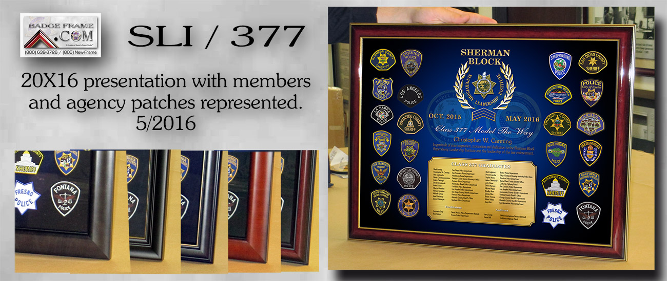 Sherman Block Leadership Presentations by Badge Frame