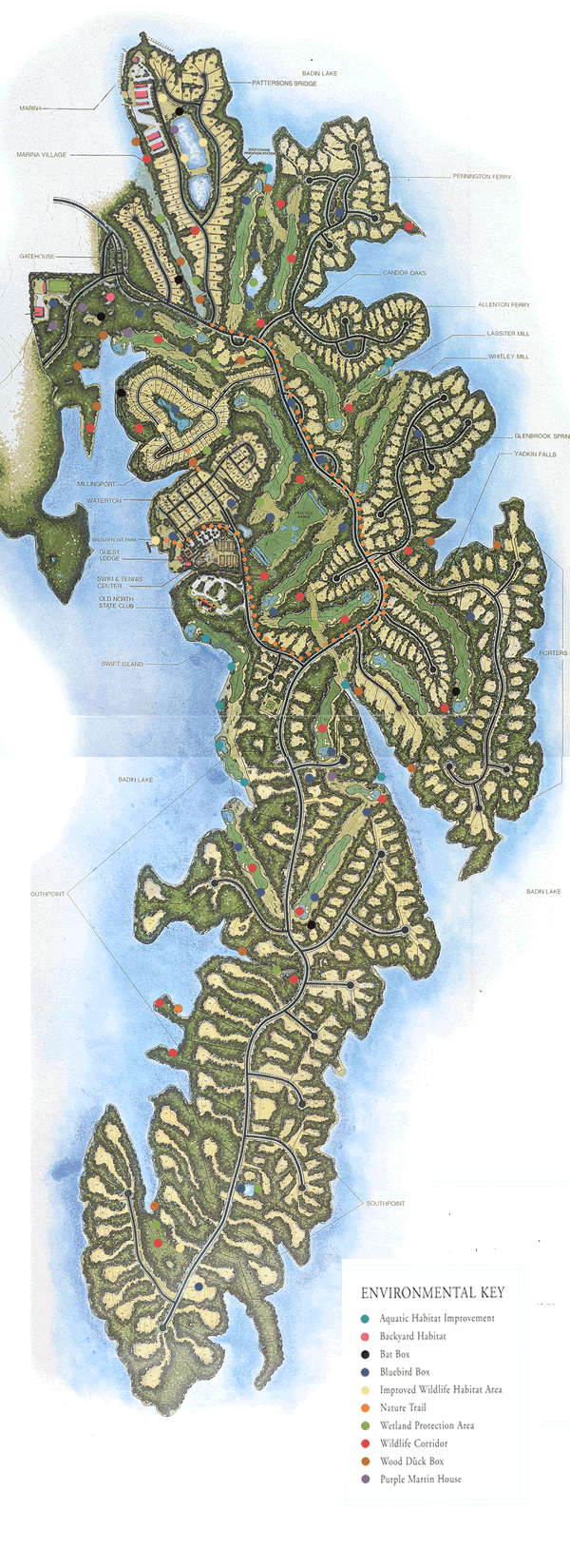 Map Of Badin Lake