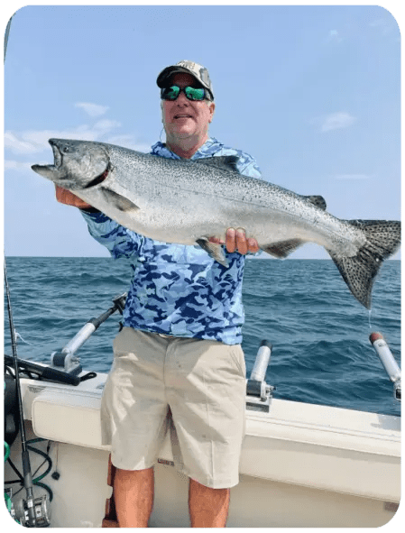 Lake Ontario fishing Olcott salmon charters