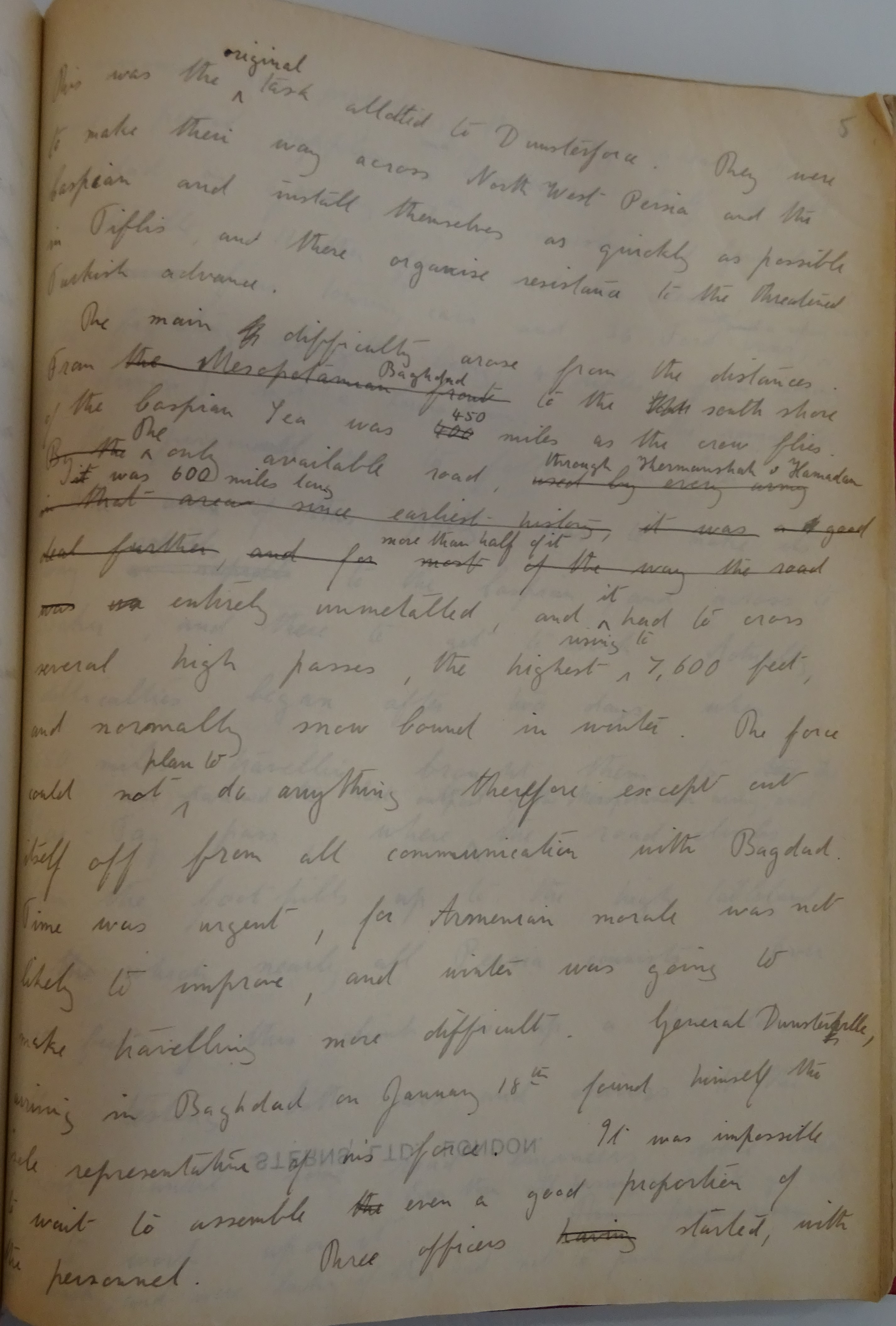 Dunsterforce Paper read to Archam Society, Eton College, November