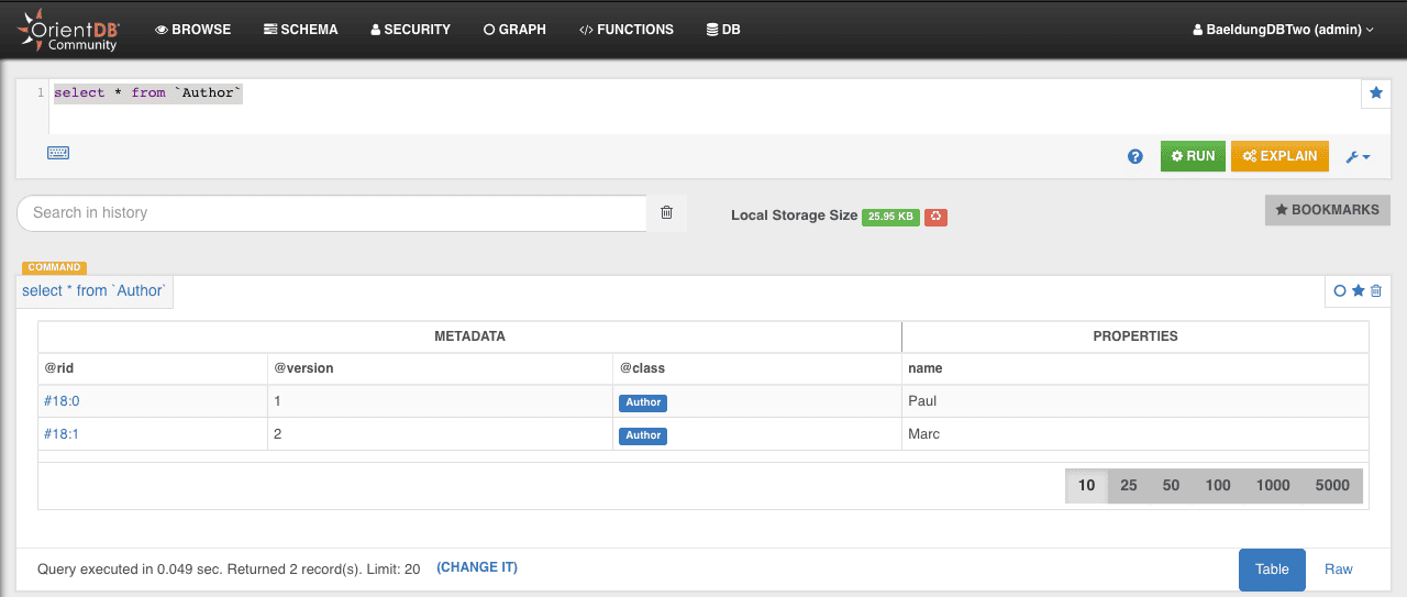 OrientDB Java 接口使用 Baeldung中文网